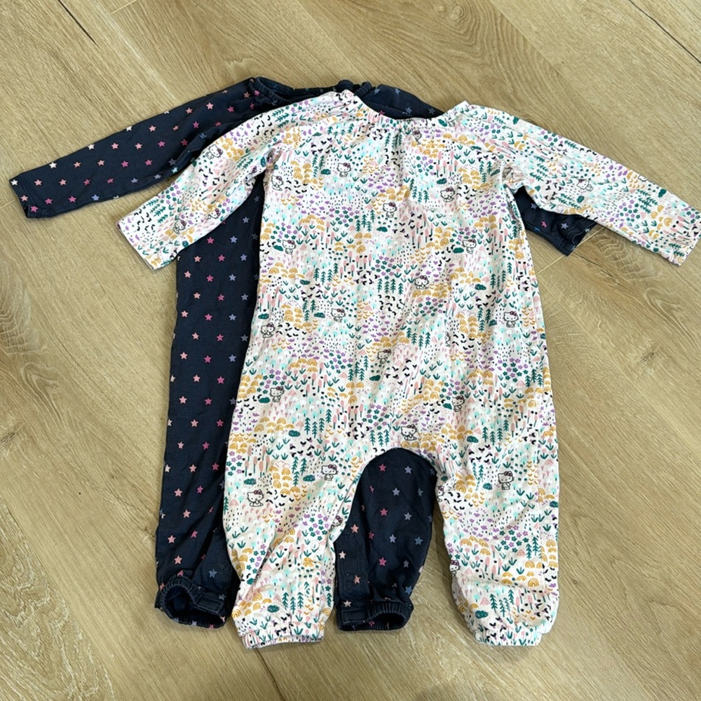 Tea Collection Girl Romper Bundle Hello Kitty and Star